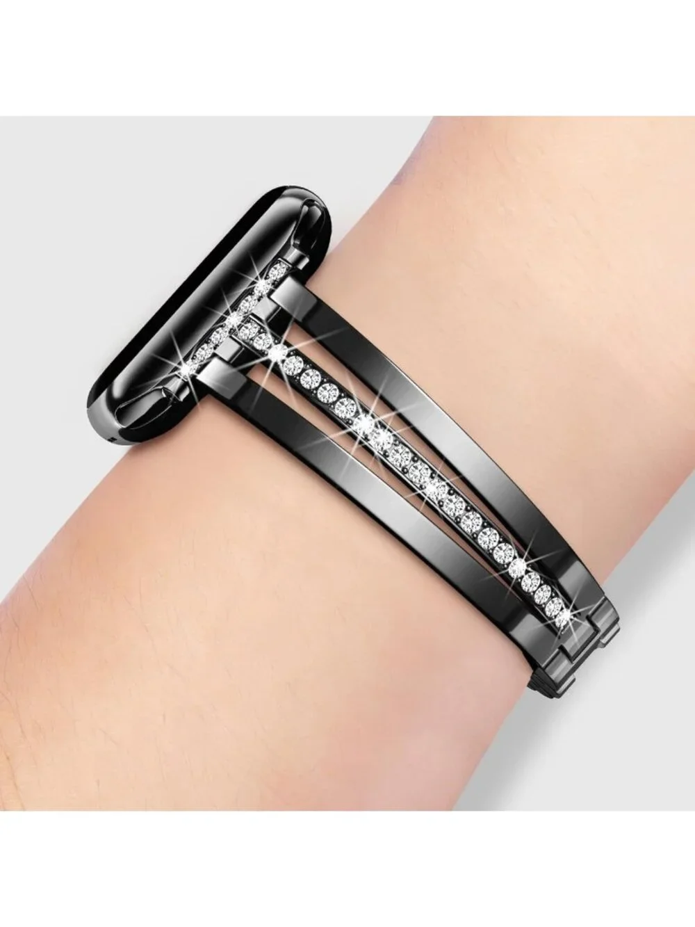 Slim Gold Band for Apple Watch 38-46mm | Bling Diamond Metal Bracelet Jewelry